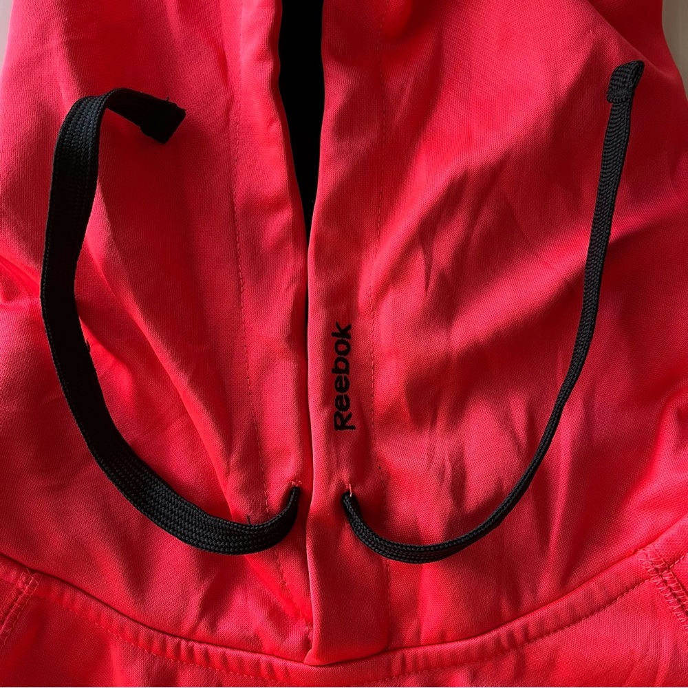 Reebok Active Performance Hoodie Pullover Neon Or… - image 3